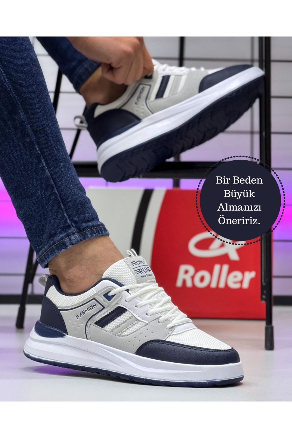 Roller Erkek Anorak Fuspetli Spor Ayakkabı - Laci Beyaz