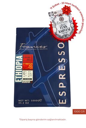 FRANCES %100 Arabica Ethiopia Sidamo GR2 Espresso | Orta-Koyu Kavrum | 1000 G...