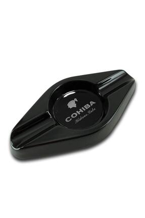 COHİBA Logolu Seramik Puro Küllüğü Siyah Oval 2li