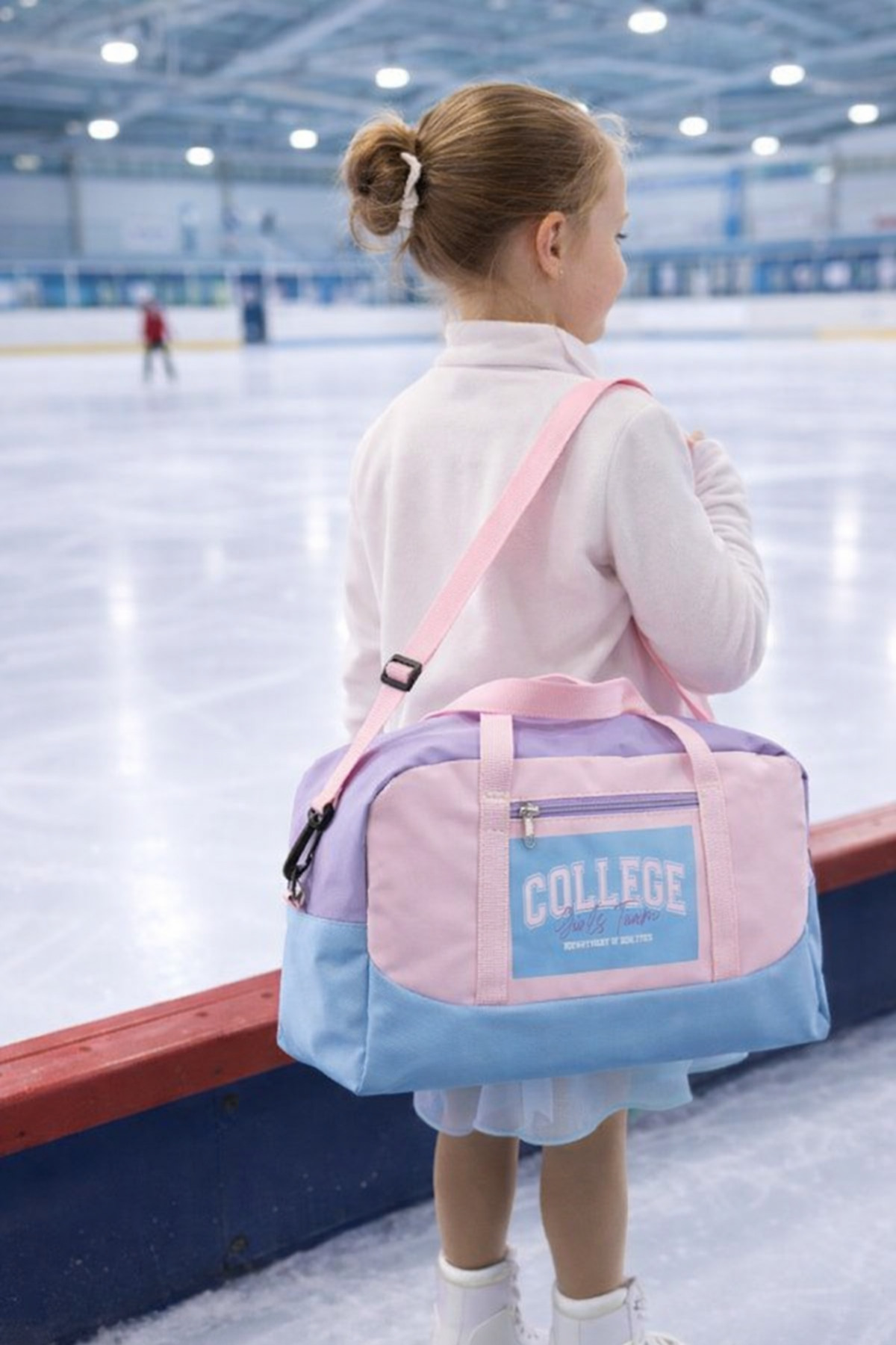 ICONE BAG  Kız Çocuk College Baskılı Spor Çanta, Cepli Spor Çanta, Fermuarlı Detaylı Çocuk Spor Çanta, - Görsel 6