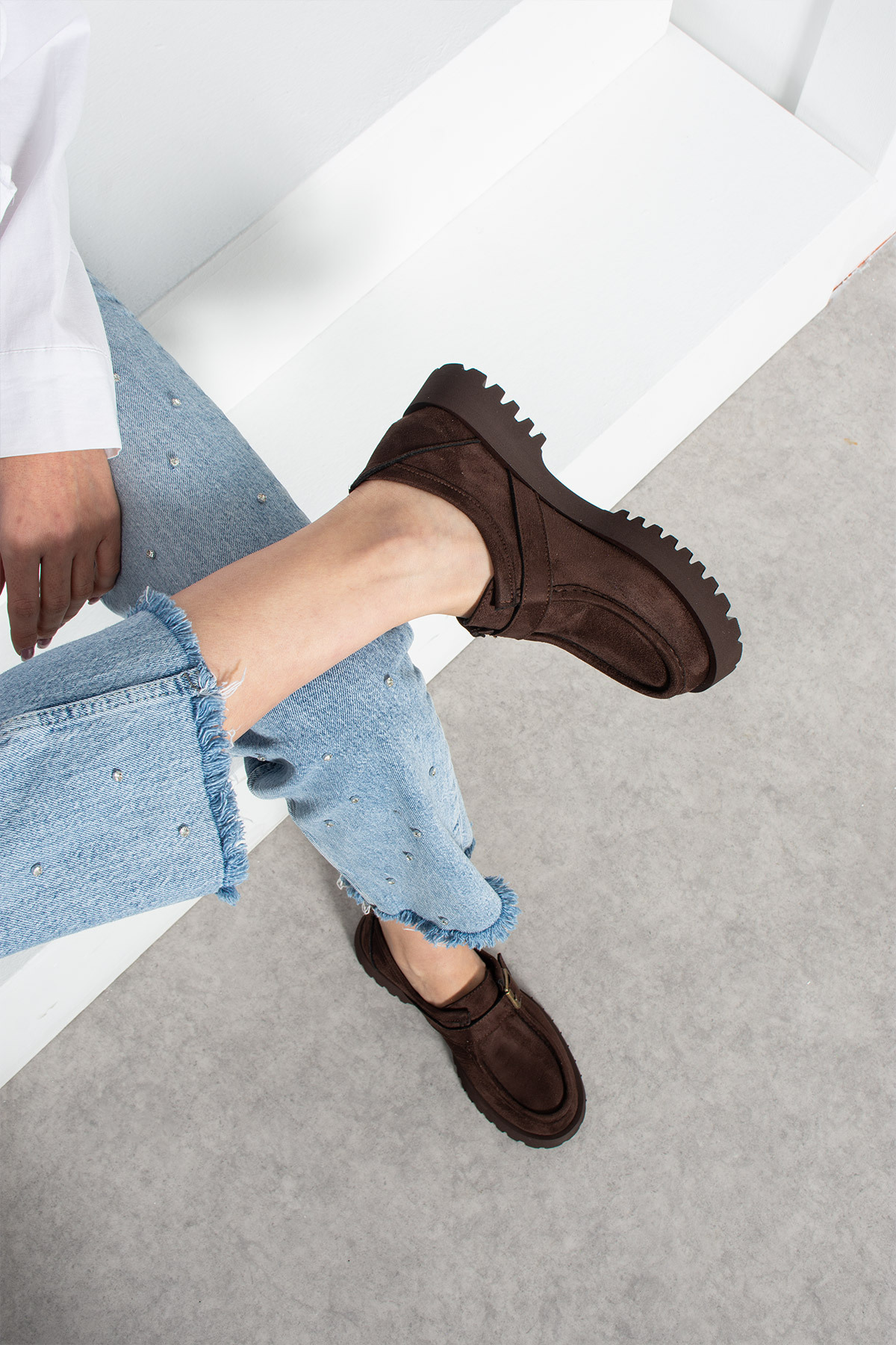 HVZ Exclusive  Kahverengi Ayakkabı Loafer Makosen Casual Ergonomik Rahat Yumuşak Taban Maskulen Ayakkabı - Görsel 4