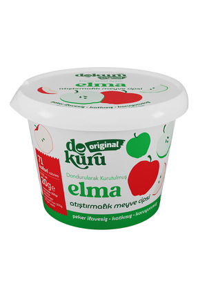 dokuru Elma Kuru Meyve Cipsi - Dondurularak Kurutulmuş Freeze Dried Çıtır Elma