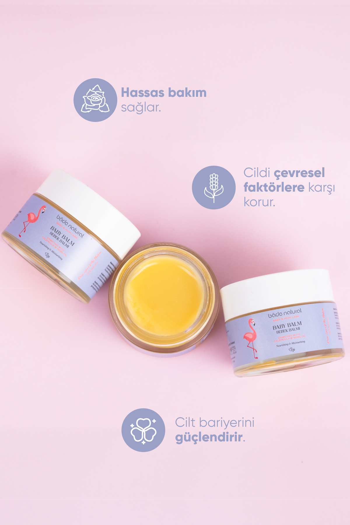 Bade Natural Besleyici Ve Rahatlatıcı %100 Doğal Bebek Balmı 50 ml fotoğrafı 3 (önizleme)