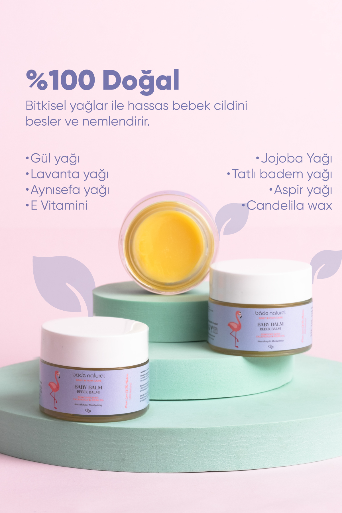 Bade Natural Besleyici Ve Rahatlatıcı %100 Doğal Bebek Balmı 50 ml fotoğrafı 2 (önizleme)