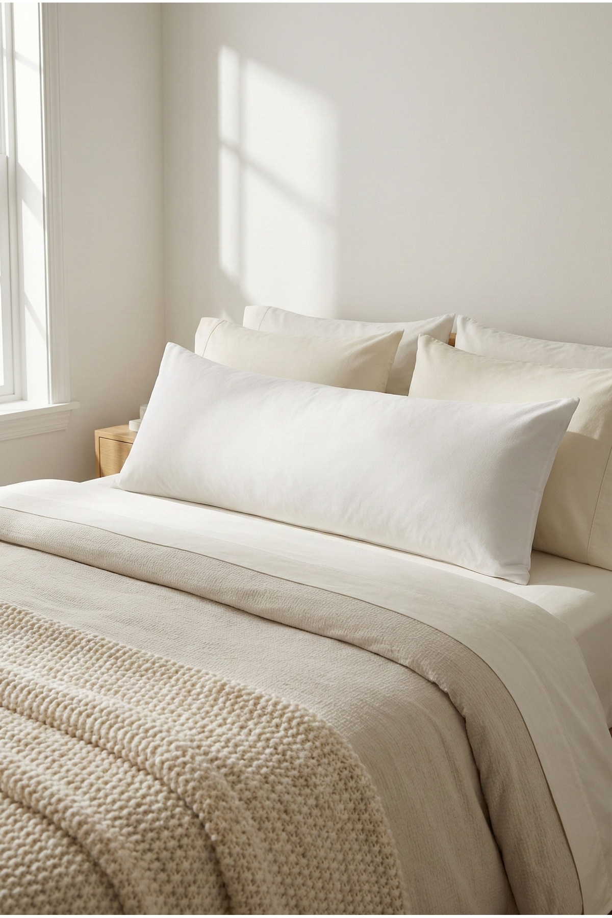 NESCO Uzun Yastık, Hamile Yastığı, Yan Yatış Yastığı , Dekoratif Uzun Yastık 50 X 120 cm fotoğrafı 4 (önizleme)