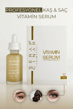 Serap Çınar Cosmetics Kaş & Saç Için Vitamin Serum 30ml - Profesyonel Serum