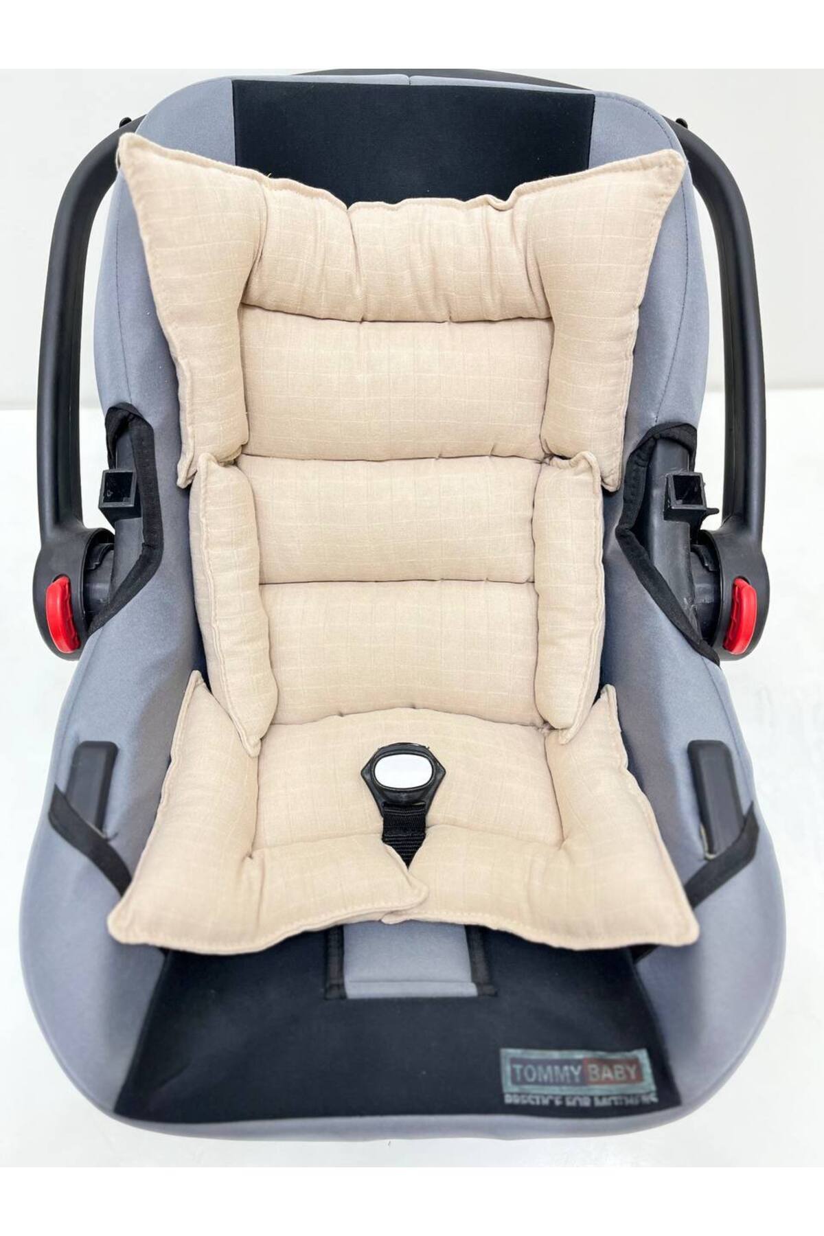 Puro Cotone 4 Kat Müslin Puset Örtüsü Ve Puset Minderi Bej fotoğrafı 3 (önizleme)