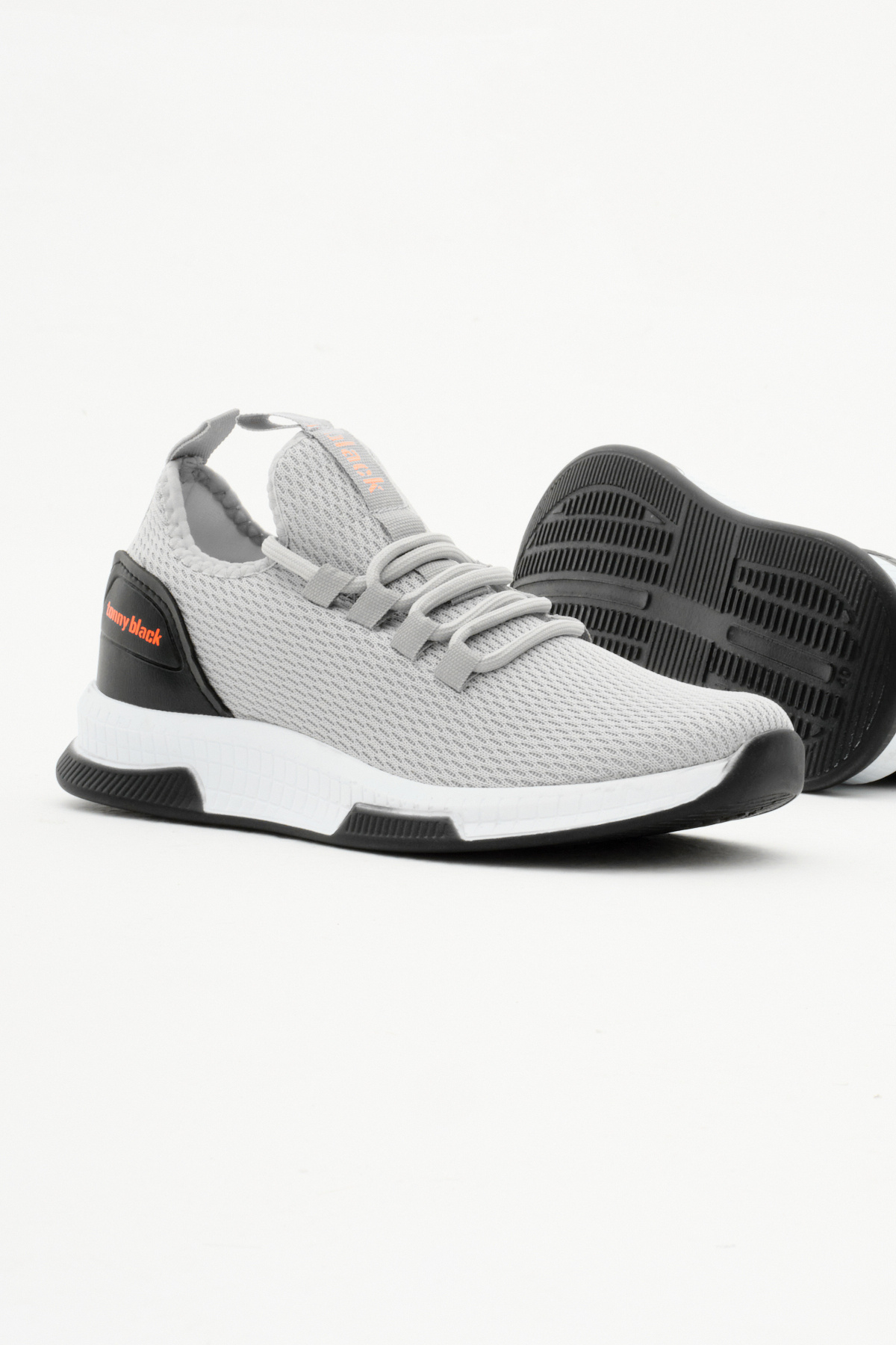 Tonny Black  Unisex Füme Nefes Alabilen Kumaş Poli Taban Bağcıklı Spor Ayakkabı - Görsel 4