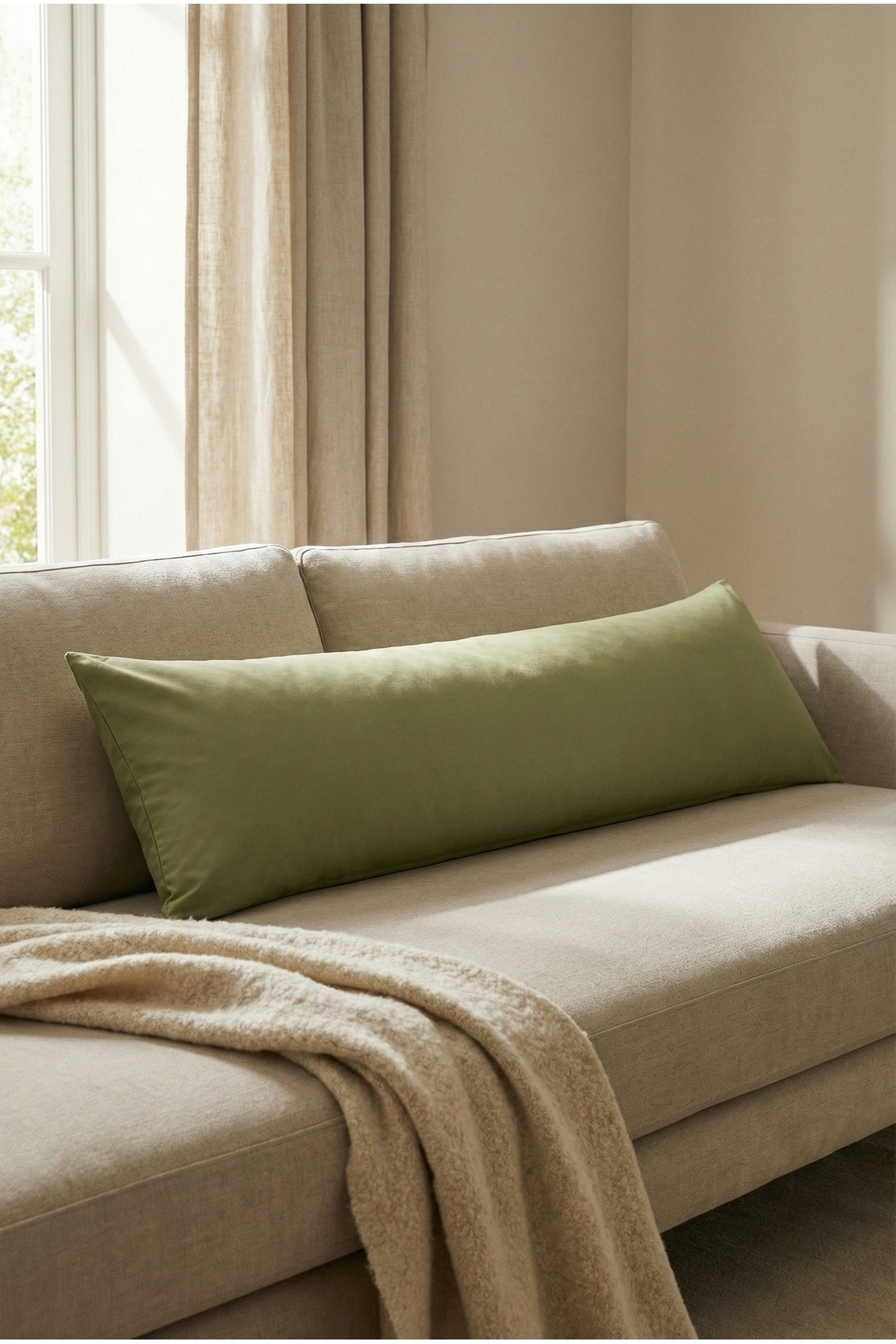 NESCO Dolgun Yan Yatış Hamile Yastığı Ve Dekoratif Uzun Yastık 40x120 - 1400gr fotoğrafı 3 (önizleme)