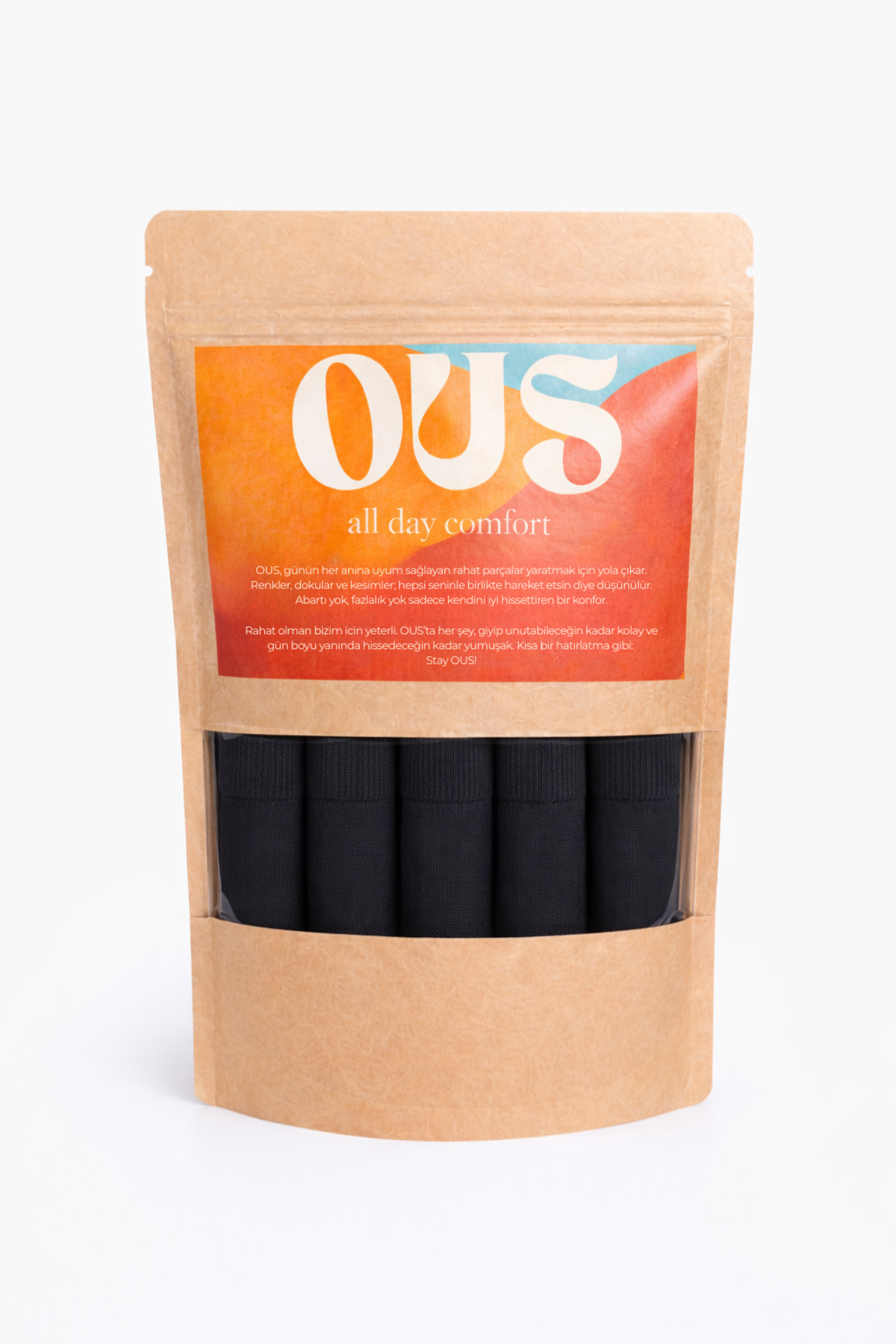 OUS 6’lı Unisex Bambu Çorap, Terletmeyen, Yumuşak Doku, Sıkmayan Lastik, Günlük Çorap Seti görsel 3