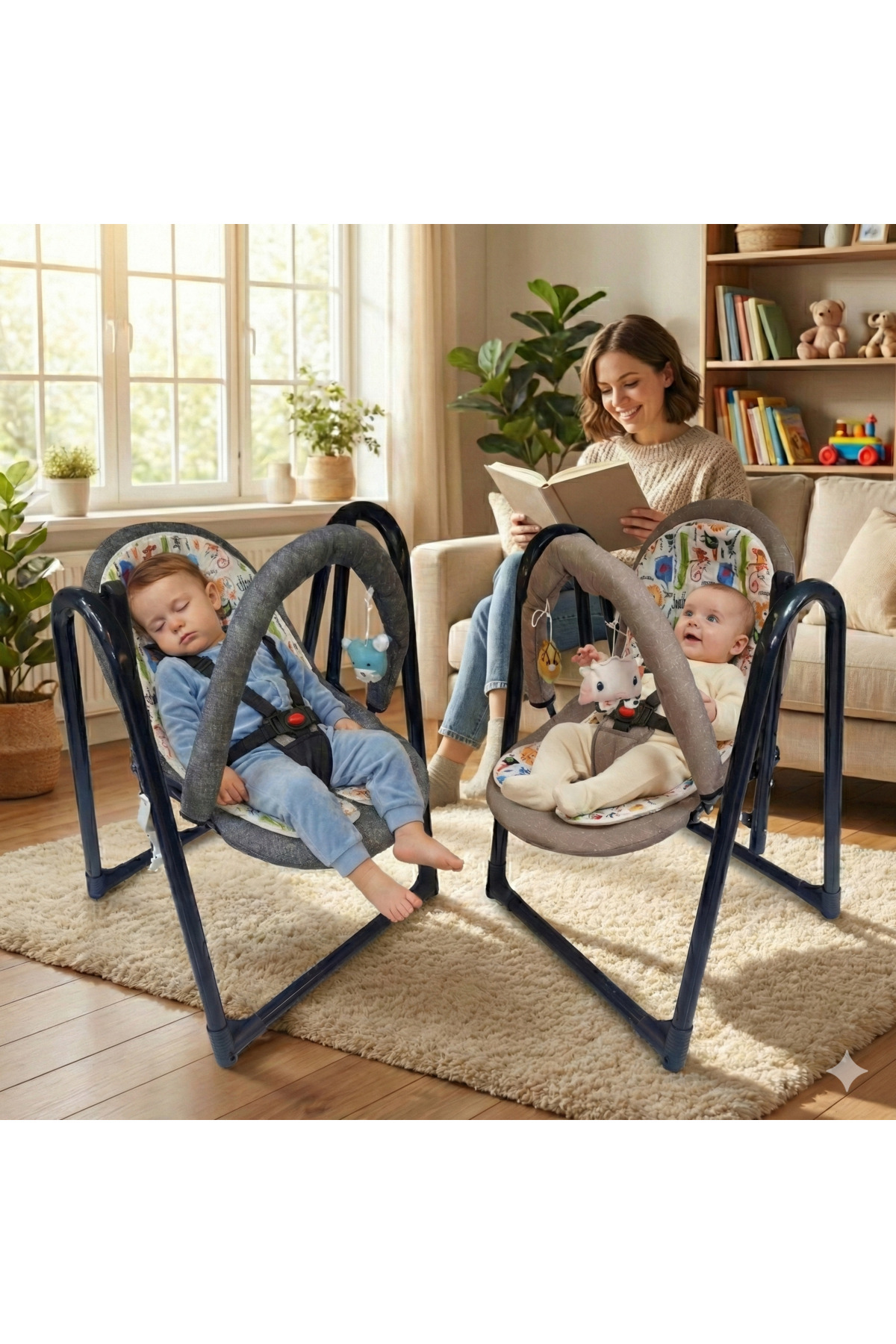CoolBaby Coolbaby Ana Kucağı & Salıncak - Sarı fotoğrafı 2 (önizleme)