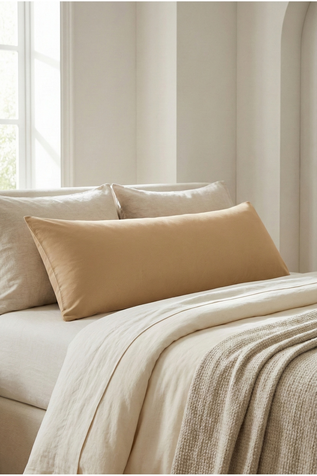 NESCO Dolgun Yan Yatış Hamile Yastığı Ve Dekoratif Uzun Yastık 40x120 - 1400gr fotoğrafı 7 (önizleme)