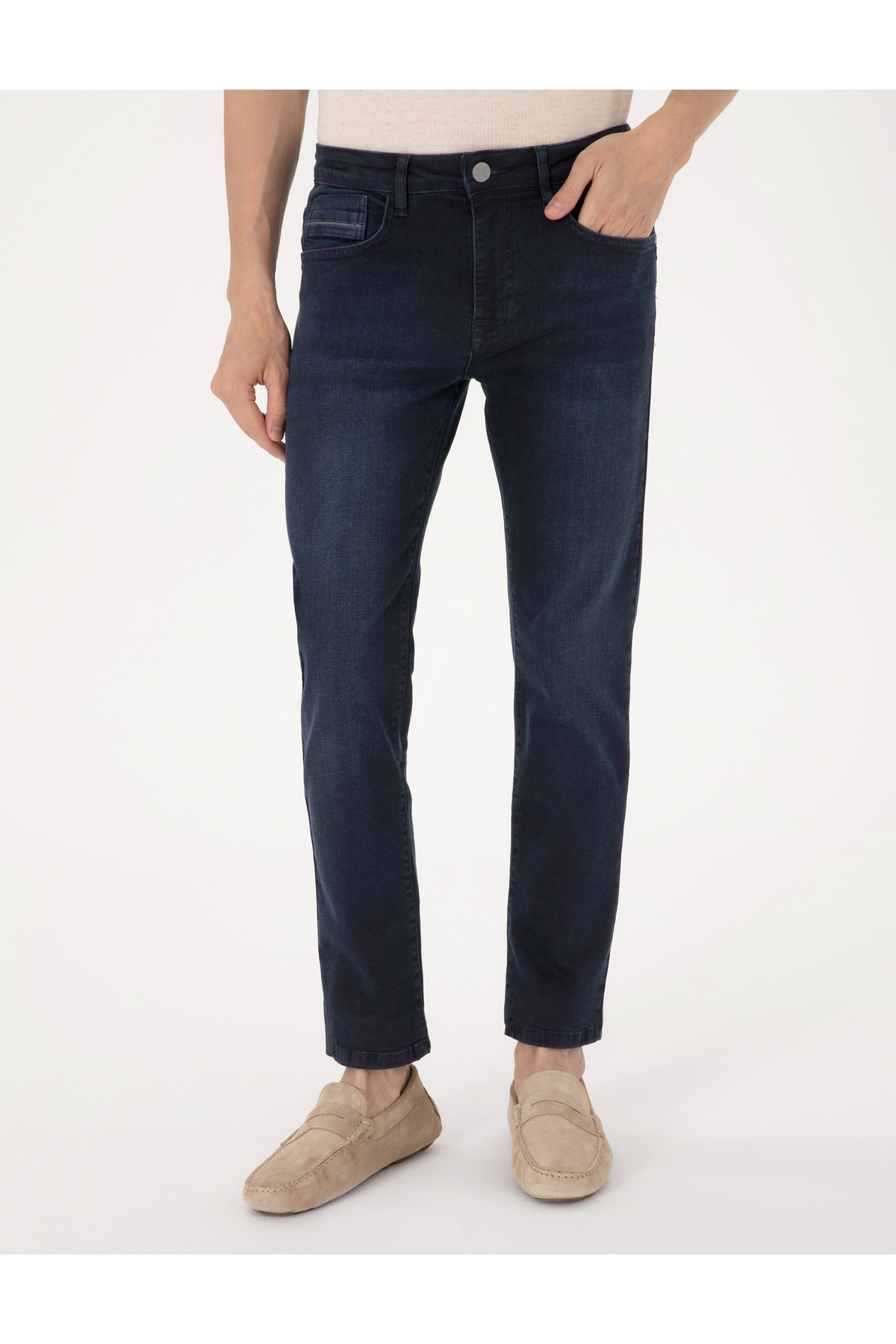 Pierre Cardin  Koyu Lacivert Slim Fit Jean Pantolon 50308996-VR100 - Görsel 2