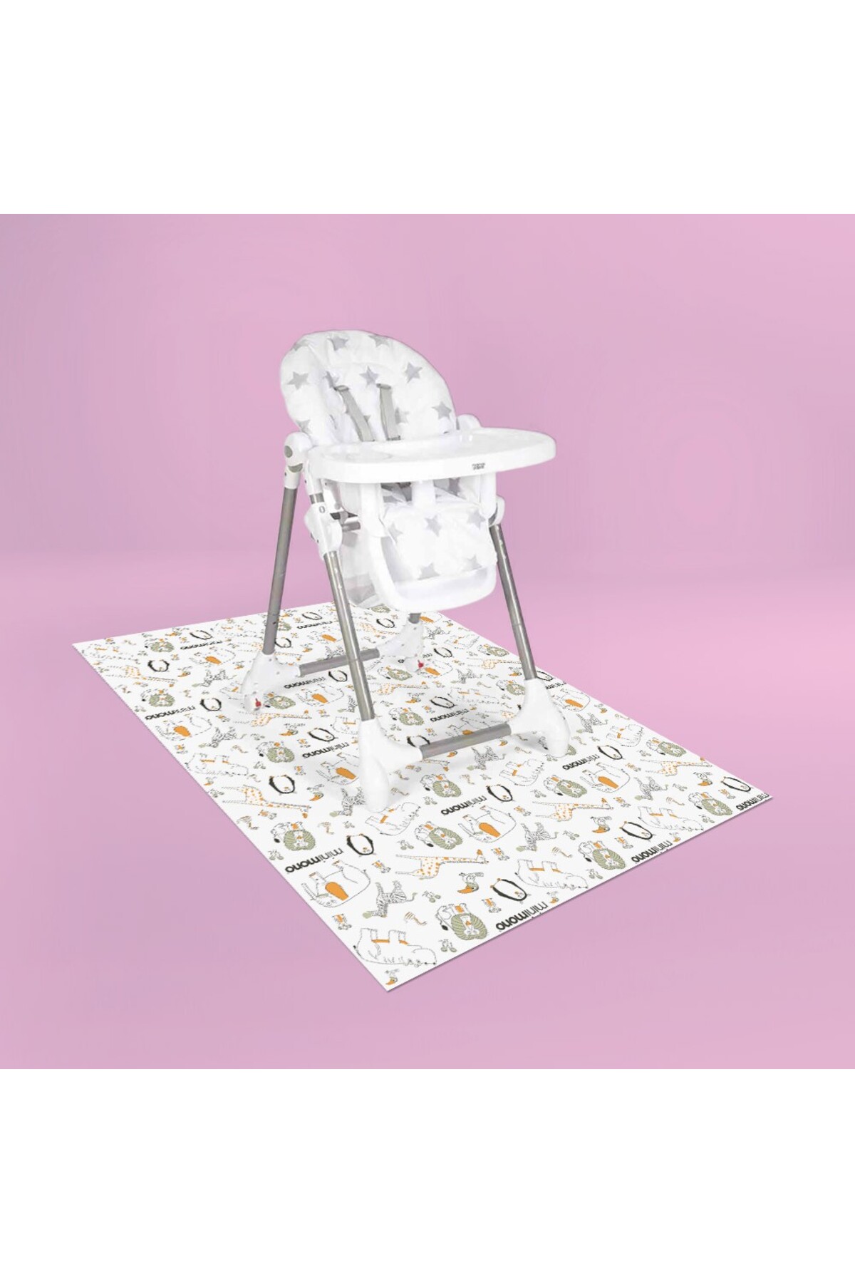 Minimono Mama Sandalyesi Örtüsü Orman Hayvanları 3 Adet 10'lu Rulo fotoğrafı 5 (önizleme)