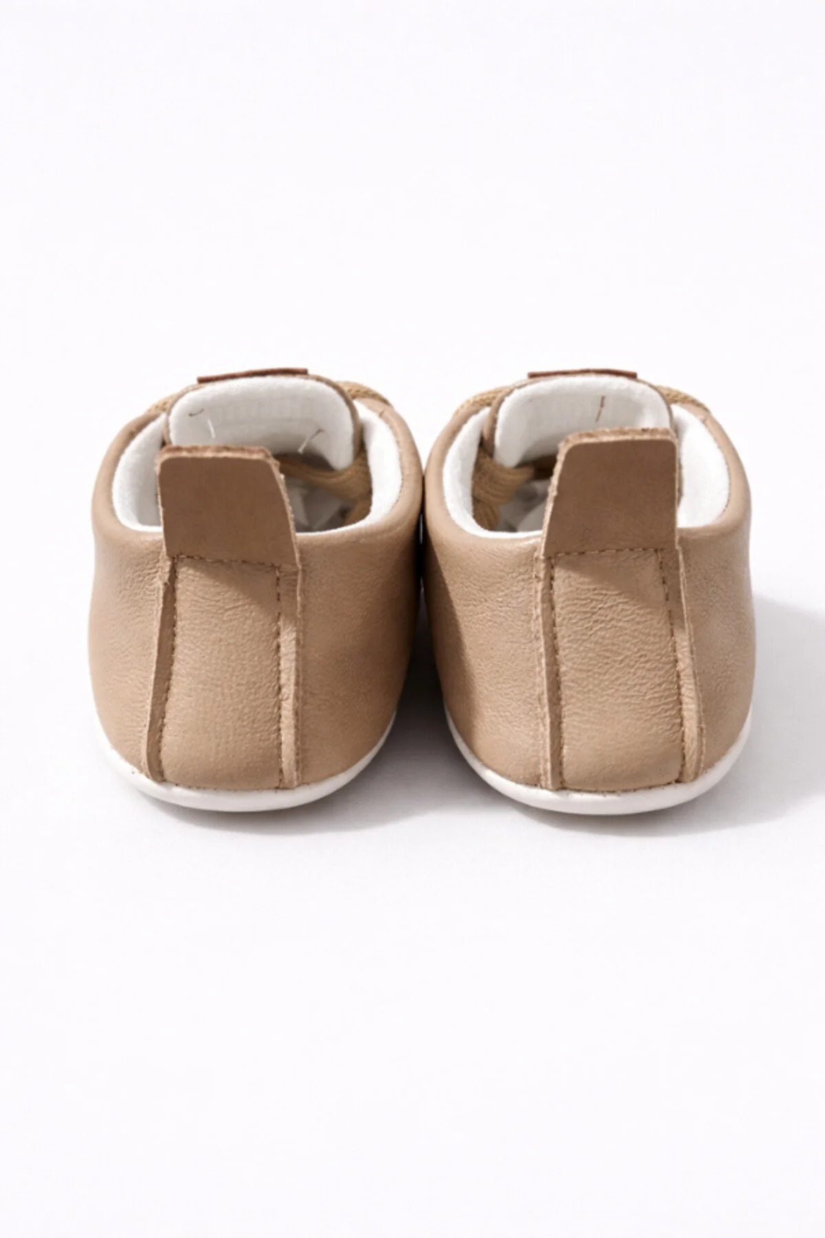 pufien Hakiki Deri Bebek Ayakkabısı, İlk Adım Ayakkabısı, Bebek Patiği, Kısa Bilekli ve Bağcıklı fotoğrafı 4 (önizleme)