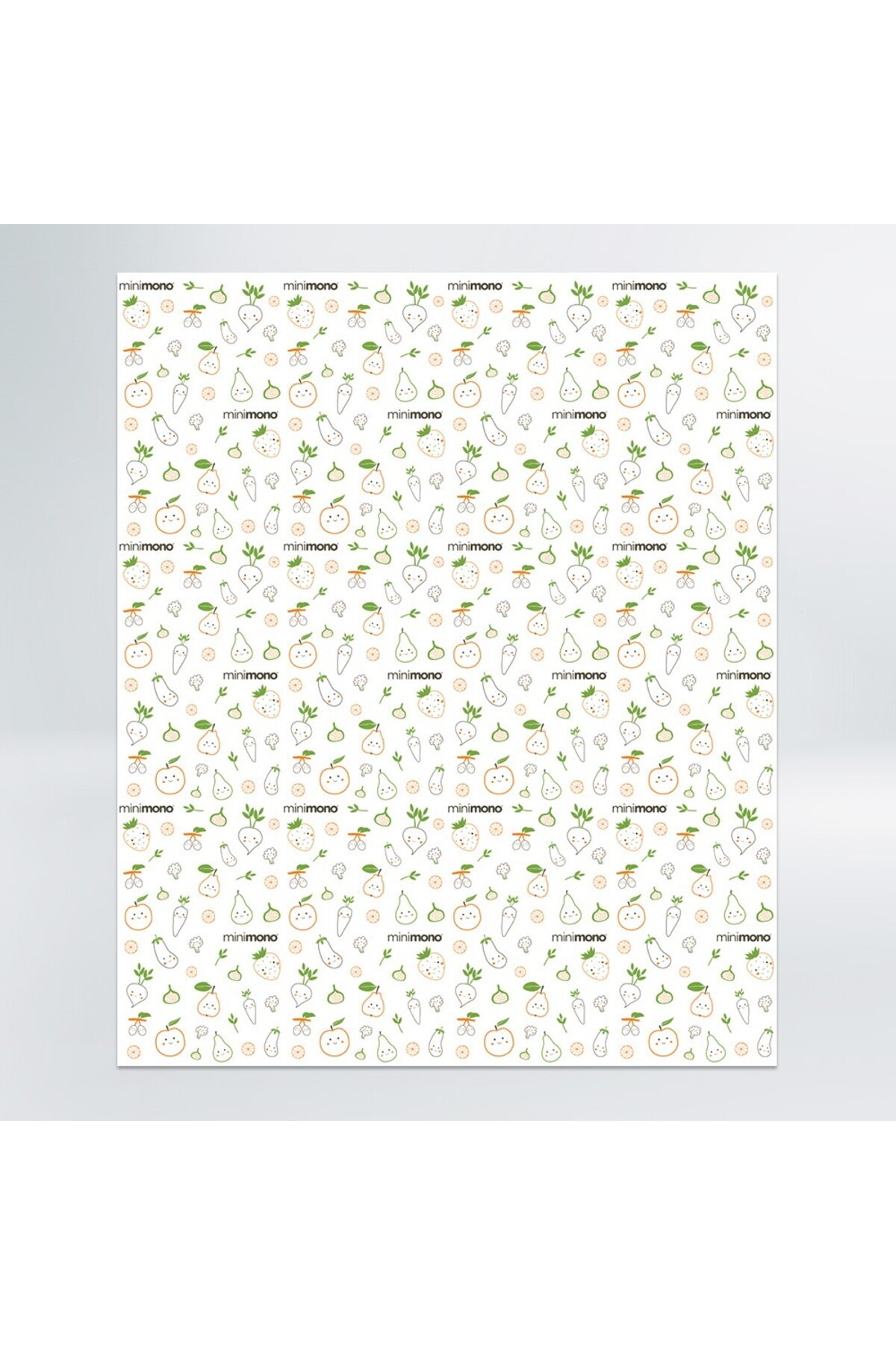 Minimono Mama Sandalyesi Örtüsü Meyve Sebze 3 Adet 10'lu Rulo fotoğrafı 3 (önizleme)