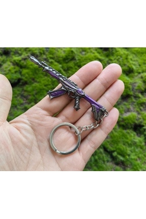 dgnaksesuar Valorant Yağmacı Vandal (MOR) Metal Mini Figür (ANAHTARLIK) Ve De...