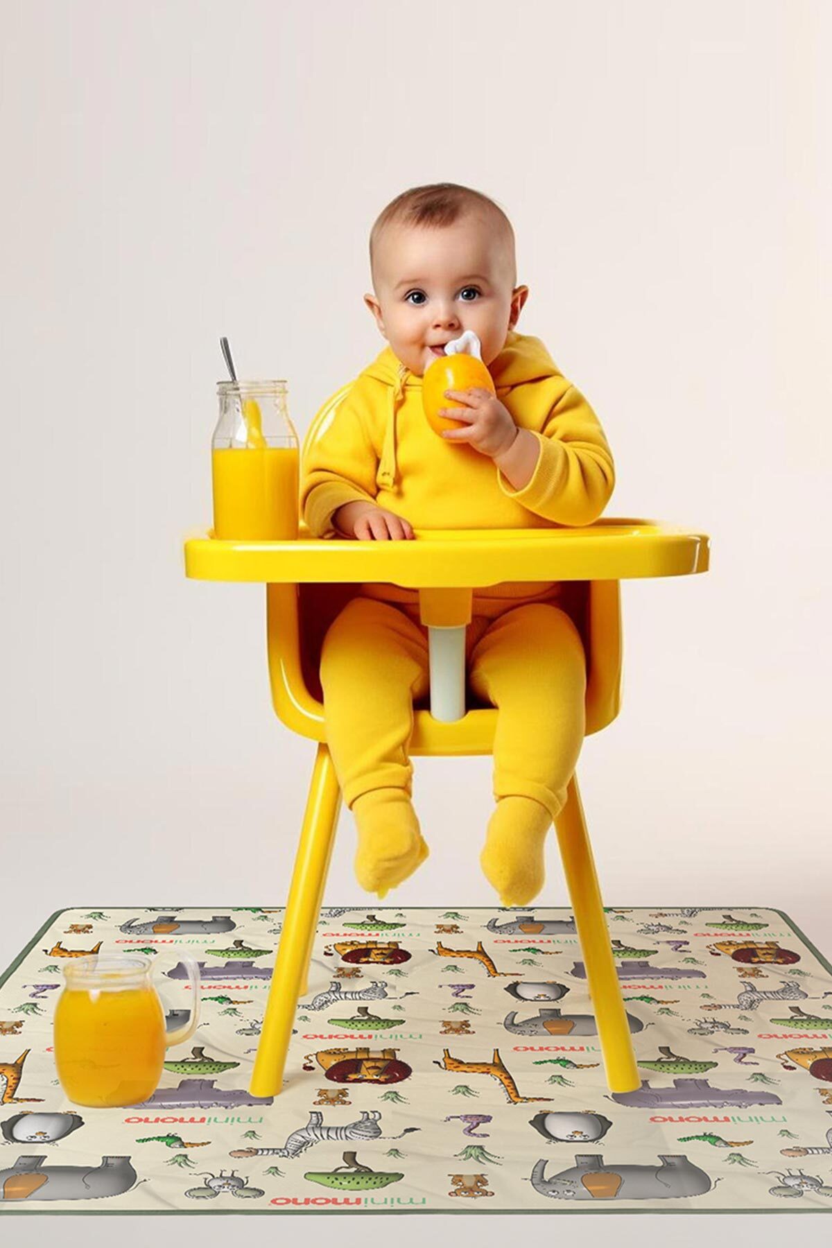 Minimono Mama Sandalyesi Ve Aktivite Örtüsü - Kaydırmaz Taban - Su Itici Yüzey - Yıkanabilir - 145x120cm fotoğrafı 4 (önizleme)