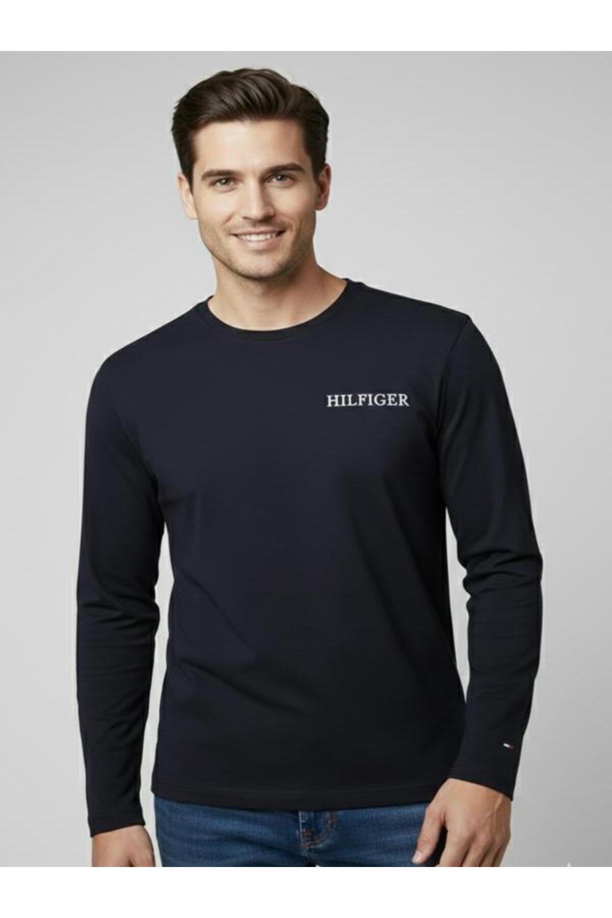 تامی هیلفیگر S dlhými rukávmi Logo در پشت MW0MW21461 Zelená Regular Fit