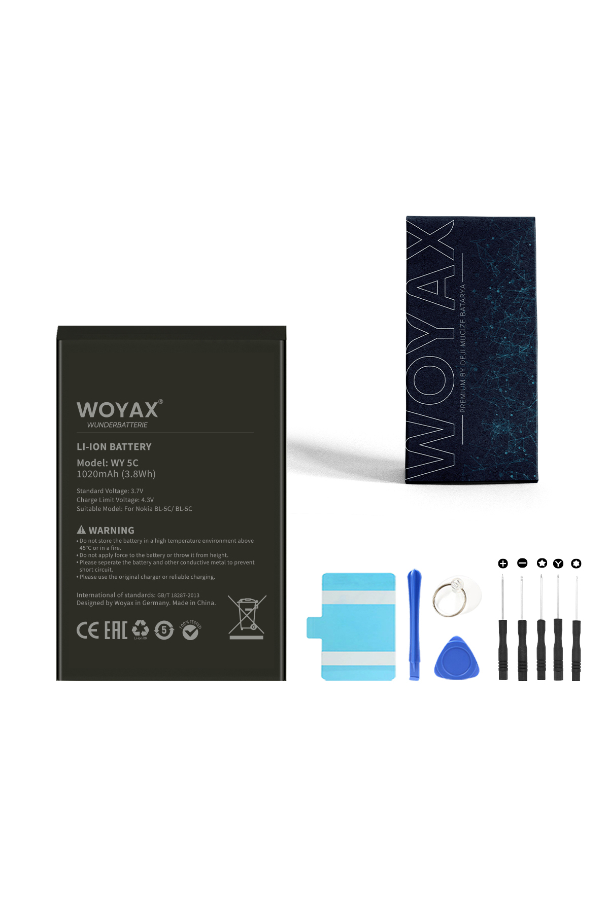 By Deji Nokia Bl-5c 6230 N70 6630 Compatible Premium Battery /Bl-5c