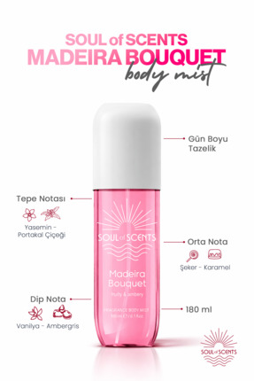 Soul of Scents Madeira Bouquet Fruity & Ambery Body Mist 180 ml