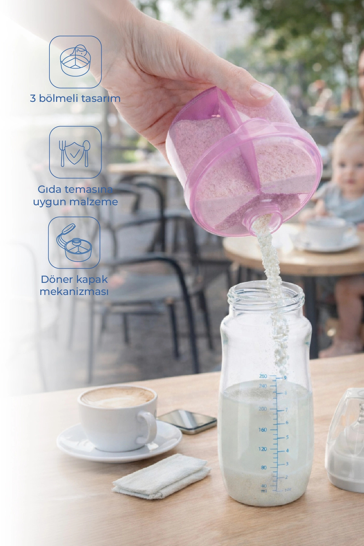 Pink Powder Food Container