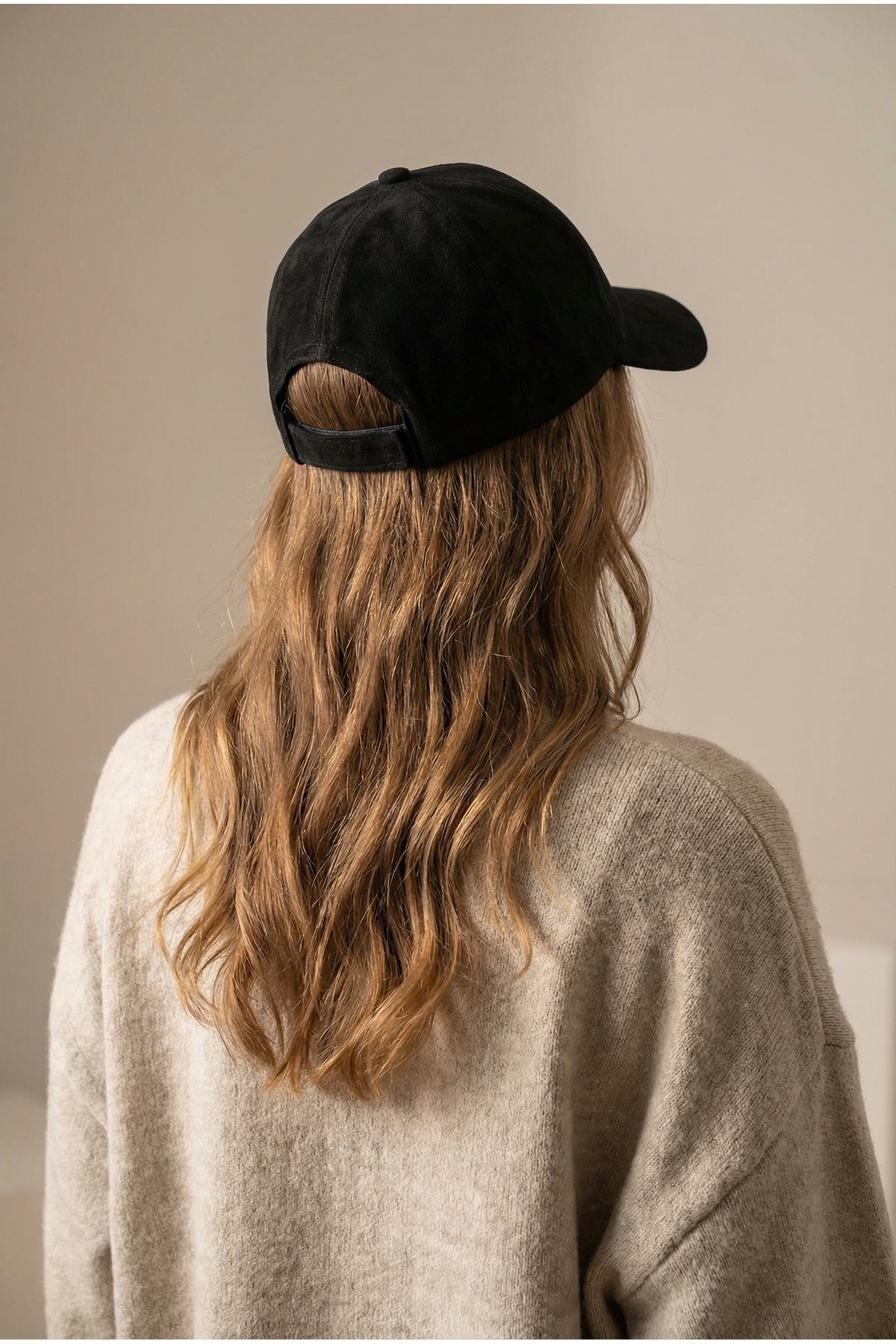 OnMyHead  Hakiki Süet Siyah Şapka - Görsel 5