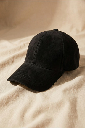 OnMyHead Hakiki Süet Siyah Şapka