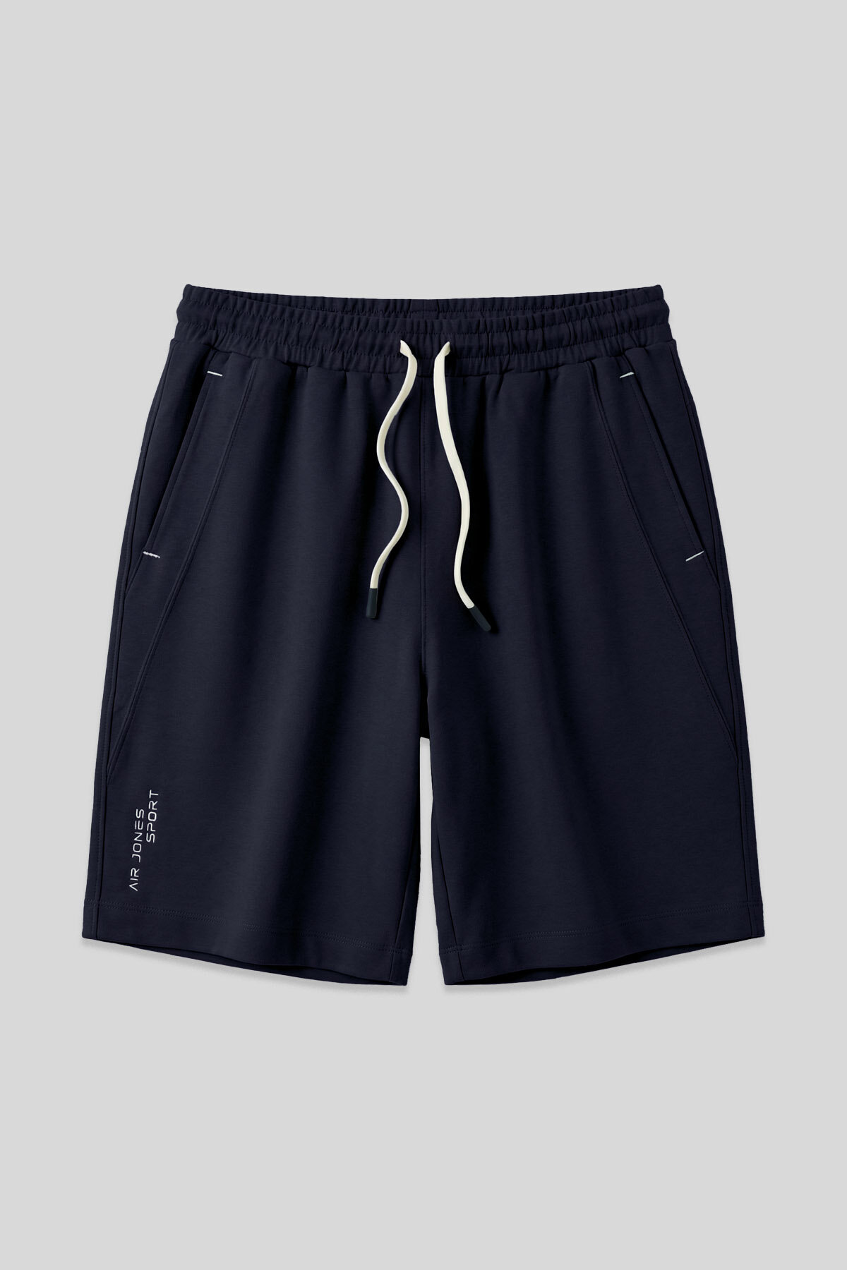 Navy Cotton Thick Soft Textured Standard Fit Basic Men's Shorts - 81278