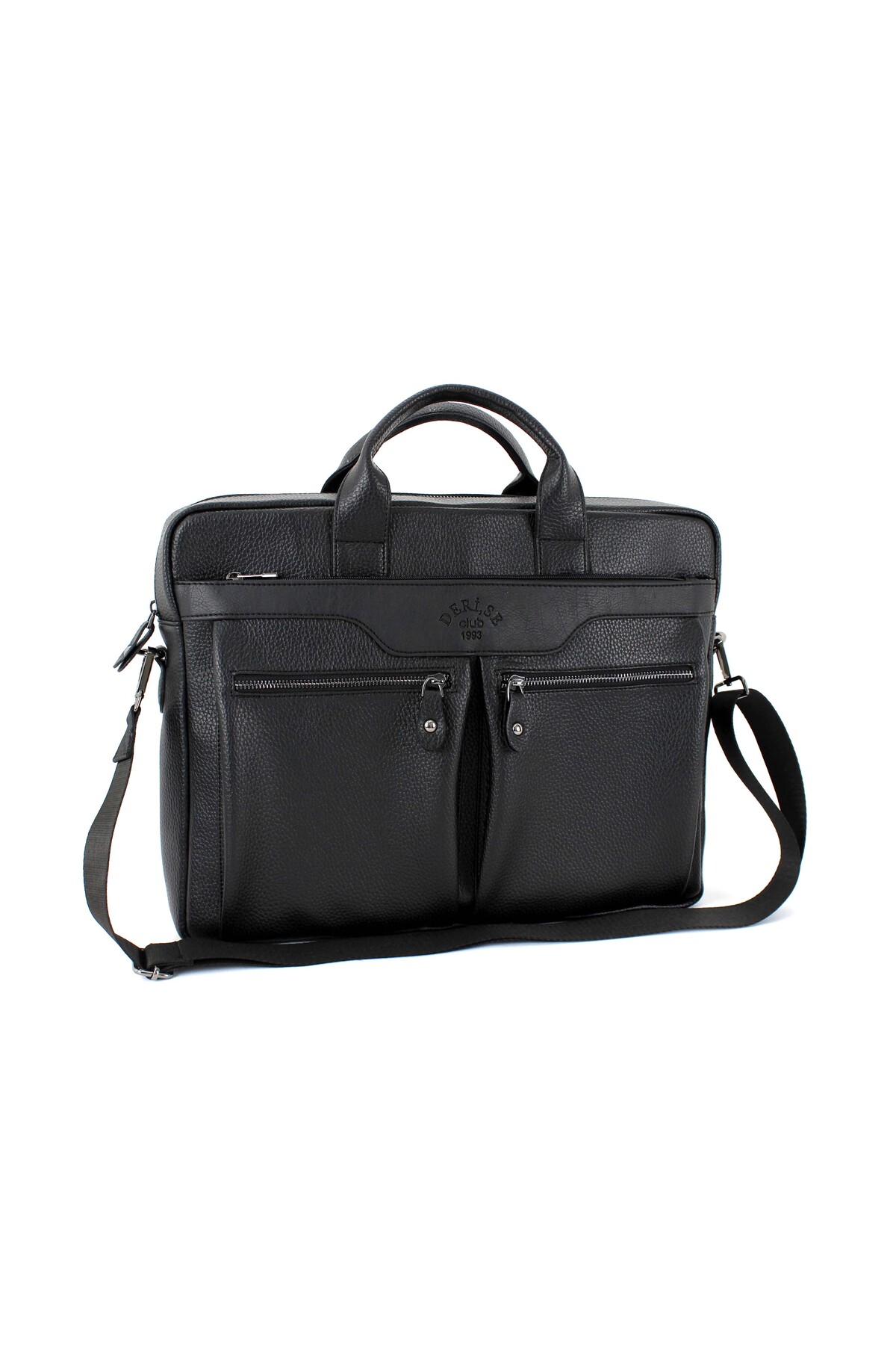 deri,se club  Erkek Siyah Dosya Evrak Bilgisayar Çantası 6 Bölmeli Laptop Ve Evrak Çantası - Görsel 2