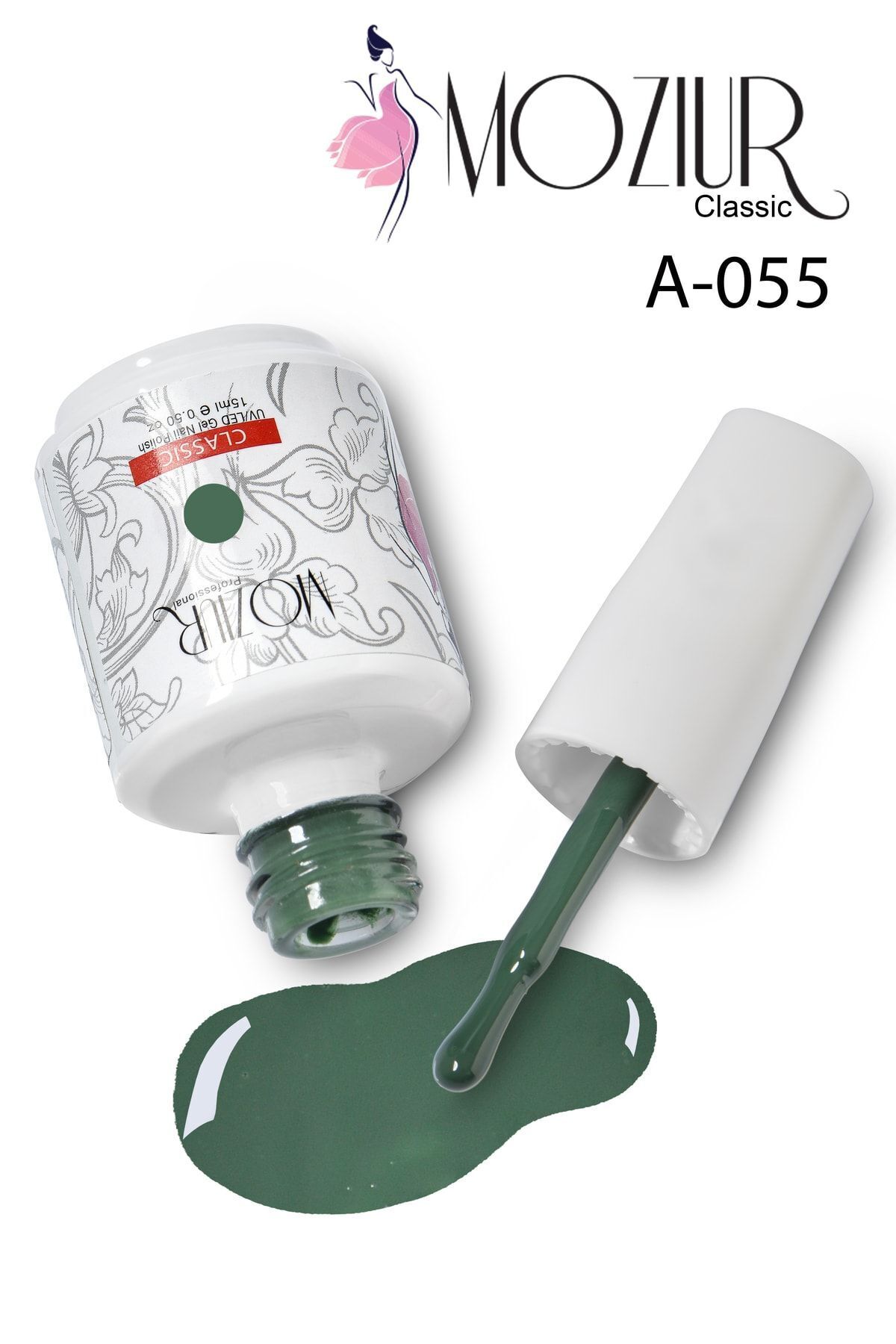 Kalıcı Oje Uv Led A055 (YEŞİL SERİSİ) 15ml — سبز 8683089006020 — تصویر 4 از 4