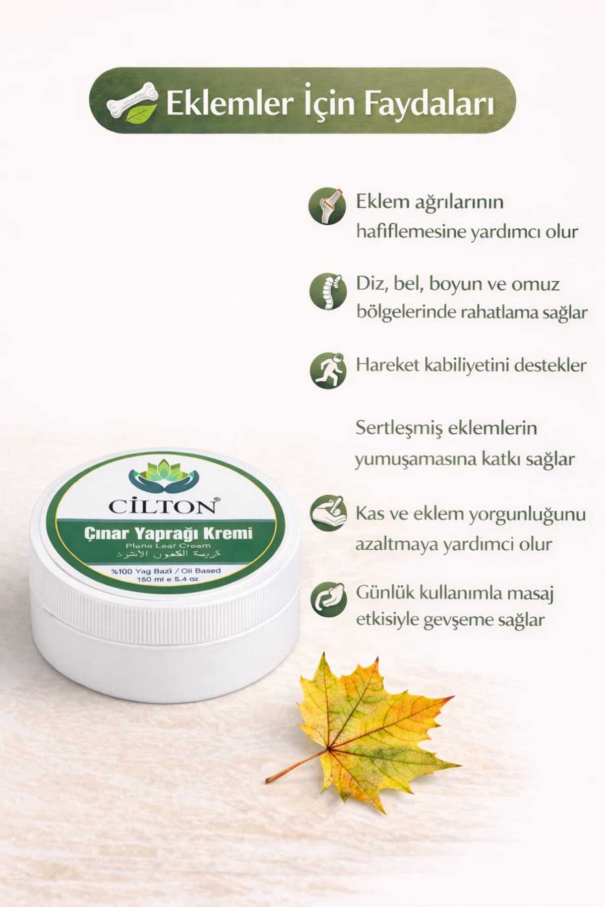 ÇINAR YAPRAĞI KREMİ PLANE LEAF CREAM 150 ML — 32 — تصویر 4 از 9