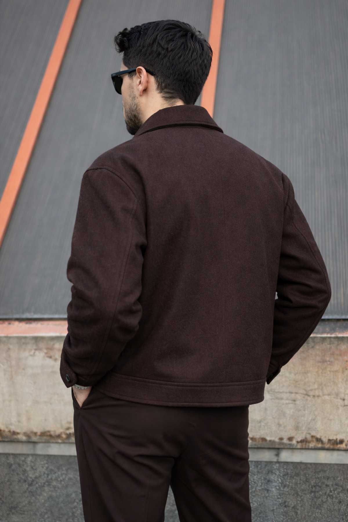 inpool  Gömlek yaka, oversize-fit, Old Money Culture, düğmeli, kaşe kumaş ceket 24USEC05 - Görsel 6