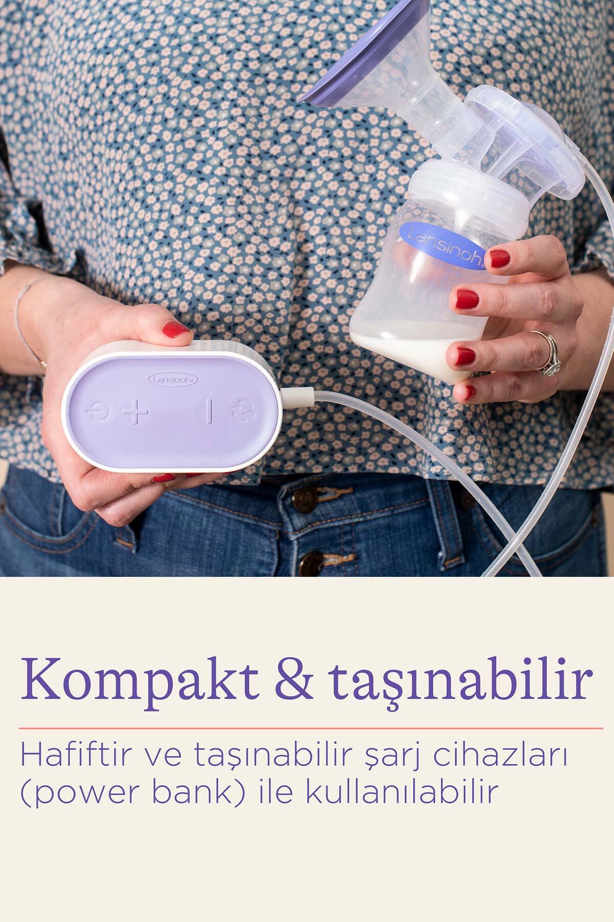 LANSINOH Kompakt Tekli Elektrikli Göğüs Pompası fotoğrafı 3 (önizleme)