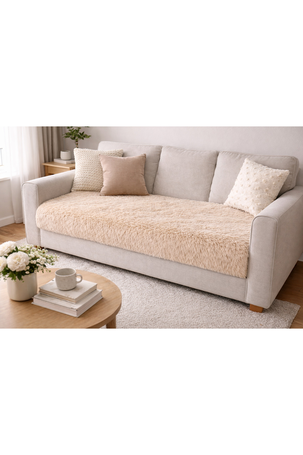 LAMB PLUSH SEAT COVER - SOFT TEXTURE 180X90CM