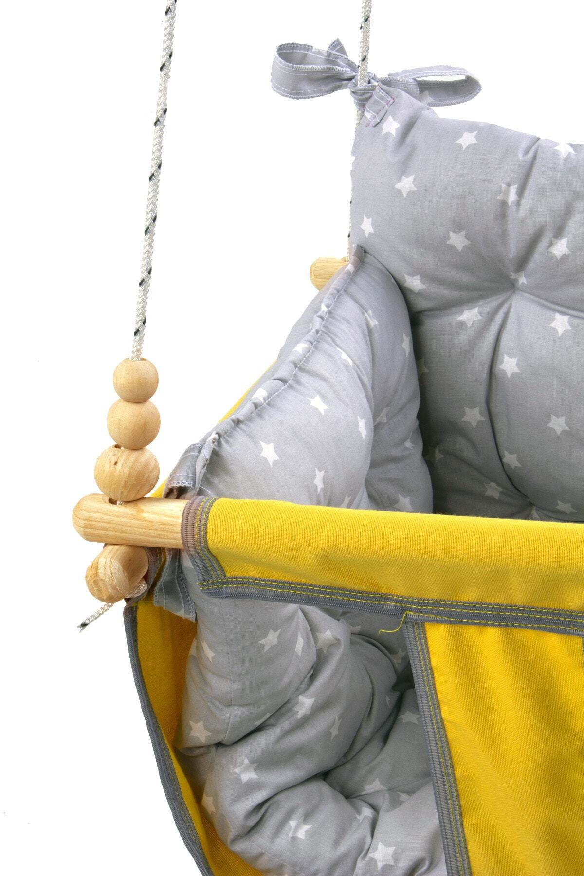 Bundera Wag Swing Sarı Ev İçi Çocuk Salıncağı Ahşap Çocuk Salıncak Hamak Portatif Tavan Bahçe Salıncakları fotoğrafı 6 (önizleme)