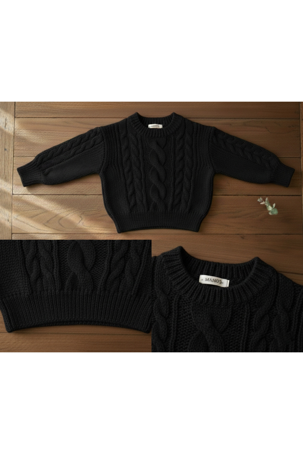 Nimini Kids Örgü Model Modern Bisiklet Yaka Unisex Bebek Kazak (0-2 Yaş) fotoğrafı 4 (önizleme)