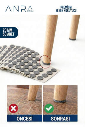 Anra Parke Fayans Zemin Koruyucu Yapışkanlı Keçe Çizilme Önleyici Sessiz Kaym...
