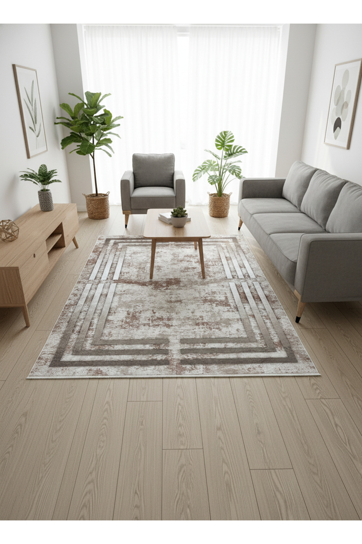 سجادة غرفة المعيشة وغرفة المعيشة قابلة للغسل ومضاد...