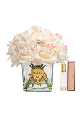 Guerlie and co. Krem Pembe 15 Gül Kare Cam Gold