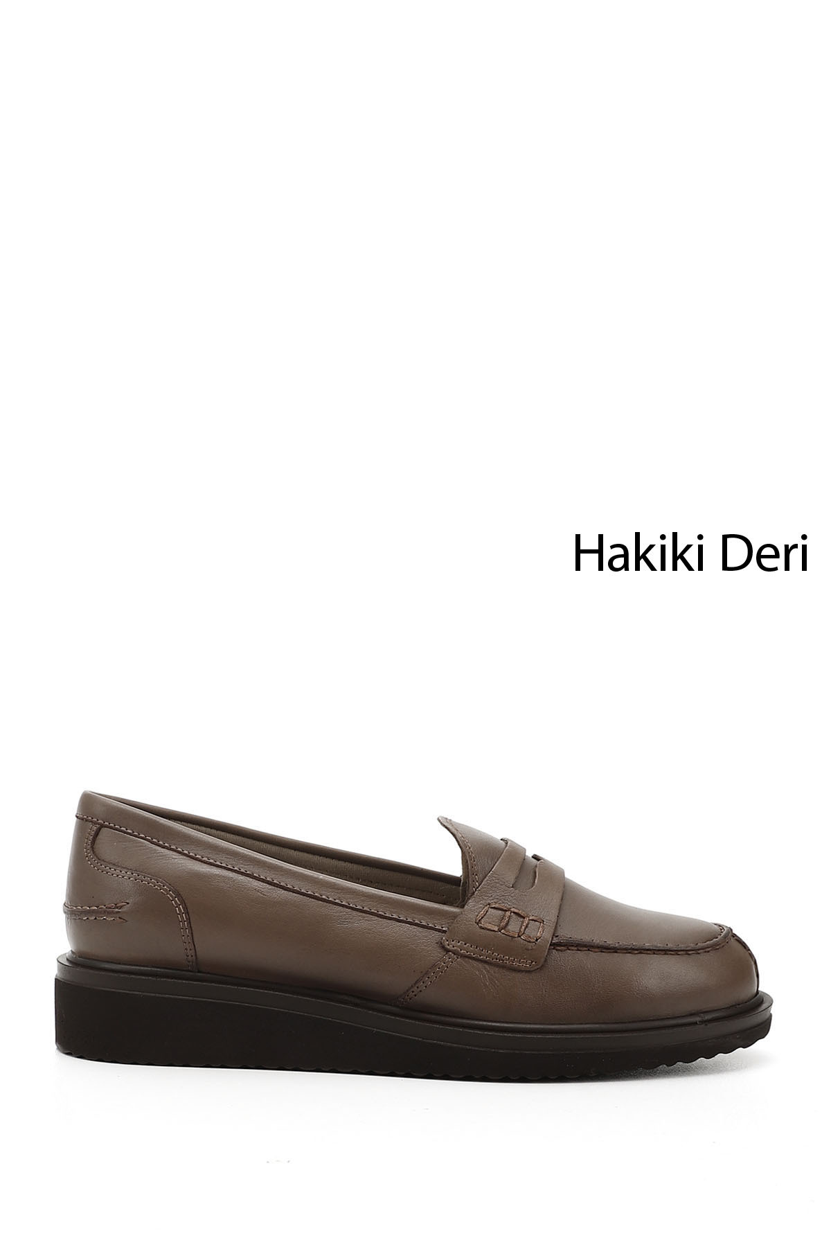 Women's Mink Antique Fill Sole Genuine Leather Loafer Shoes