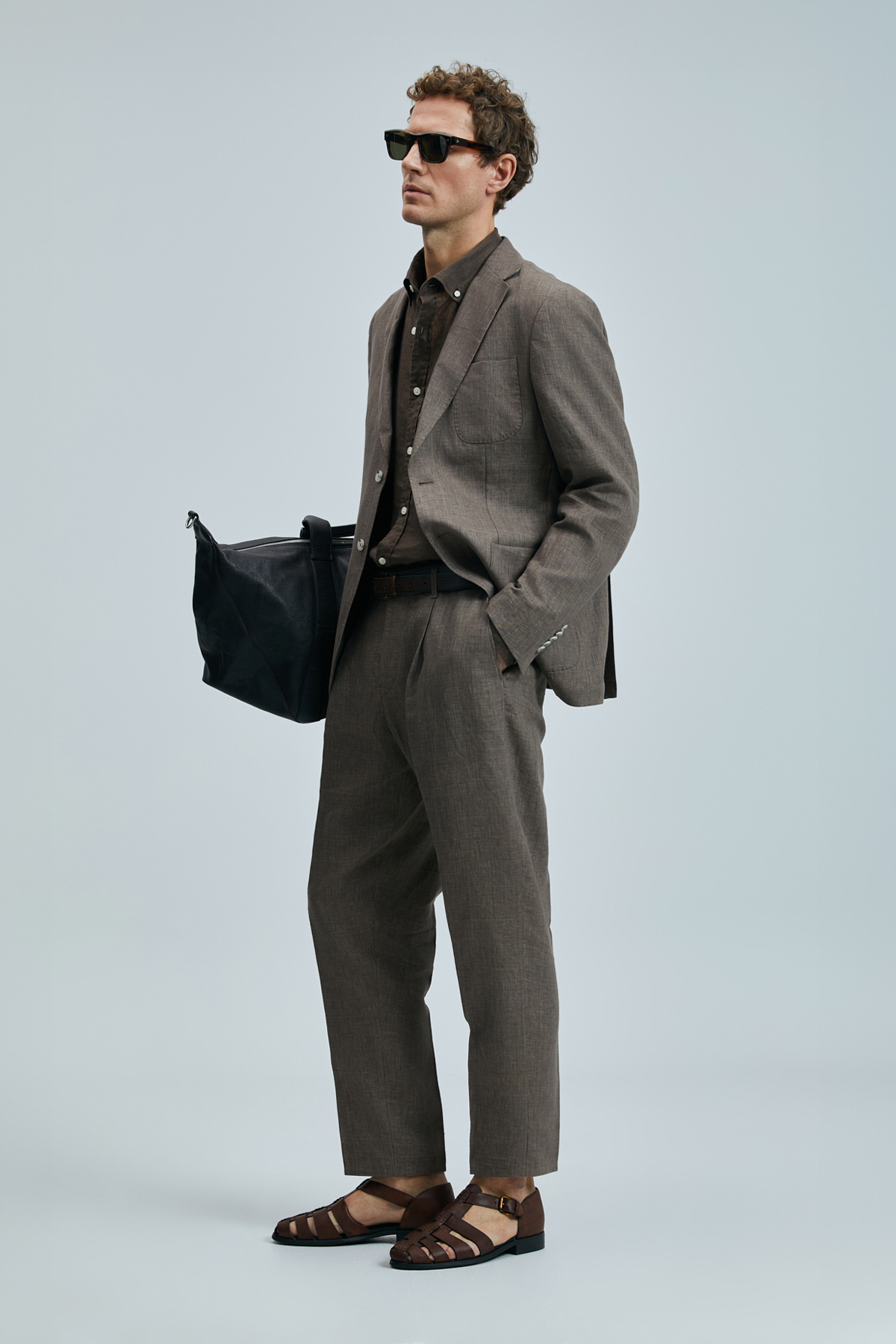 Lufian  Jaques Spor Erkek Blazer Ceket Slim Fit Kahverengi - Görsel 6