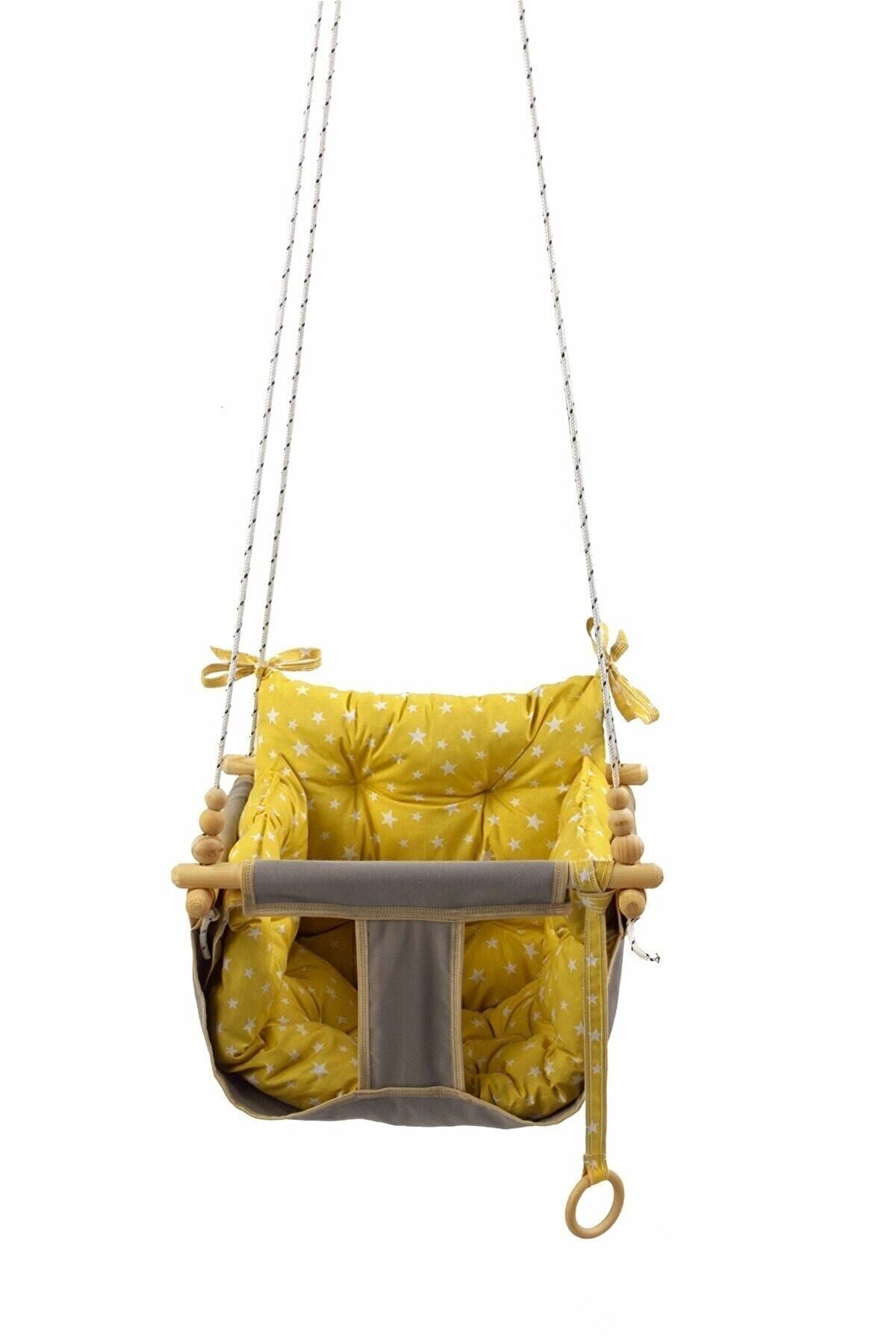 Bundeba Wag Swing Gri Ahşap Çocuk Salıncak Hamak Ev İçi Çocuk Salıncağı Portatif Tavan Bahçe Salıncakları fotoğrafı 6 (önizleme)