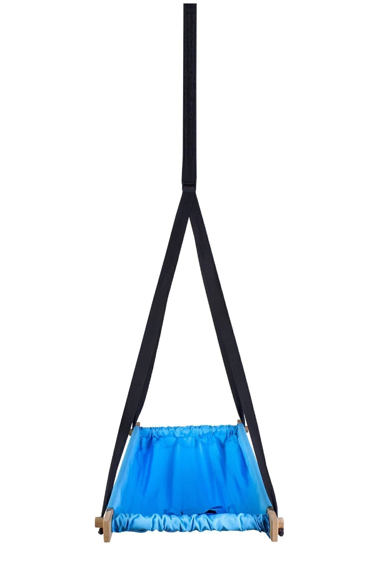 Bundeba Flow Mavi Ahşap Yaylı Zıpzıp Hamak Beşik Hoppala Tavana Asılan Hamak Salıncak Bebek Yatağı fotoğrafı 6 (önizleme)