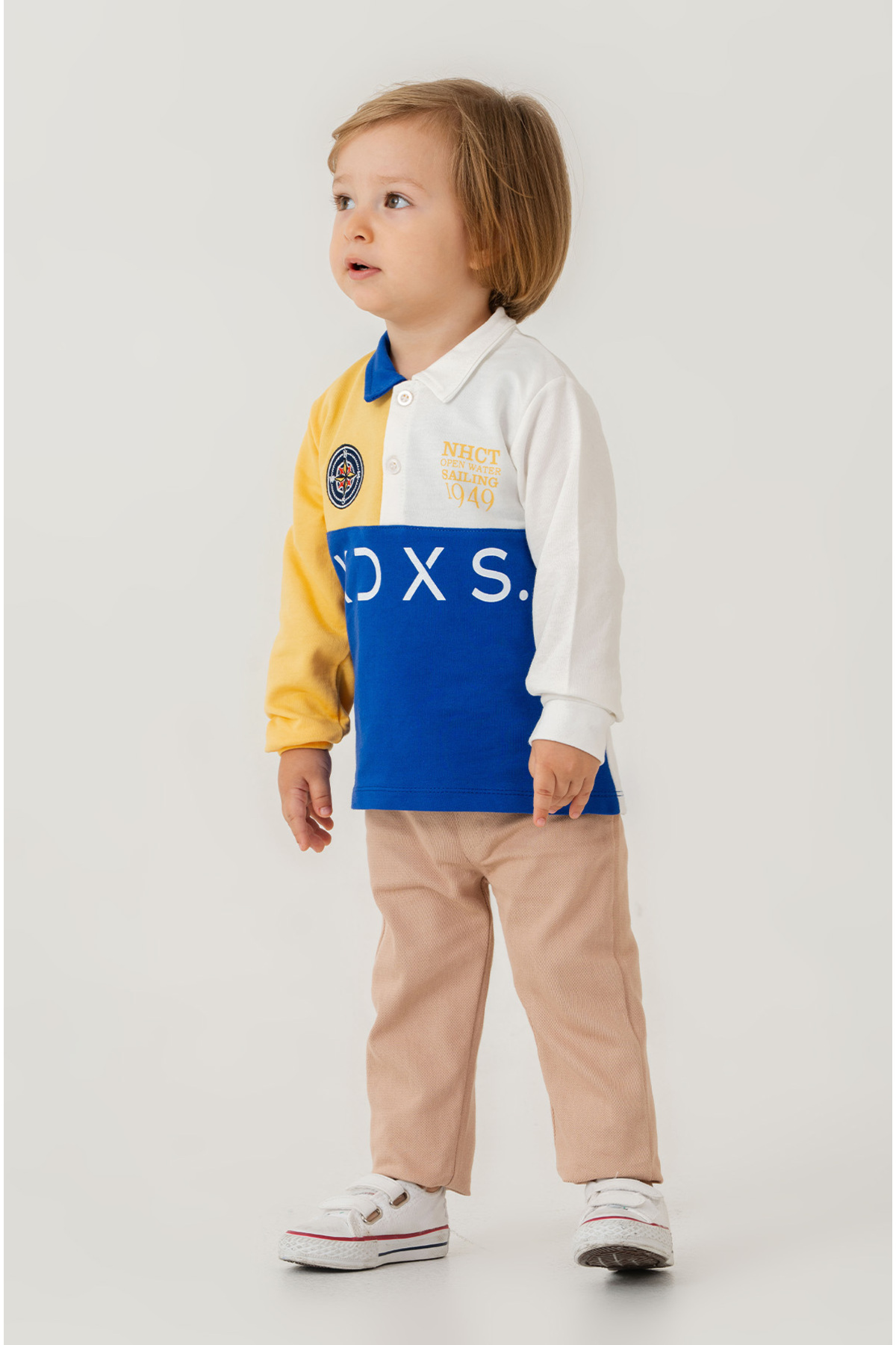 Kidex’s Baby Erkek Bebek Pamuklu Polo Takım Pantolon Üst İkili Takım Düğün Doğum Günü Nişan Nikah Bayram fotoğrafı 3 (önizleme)