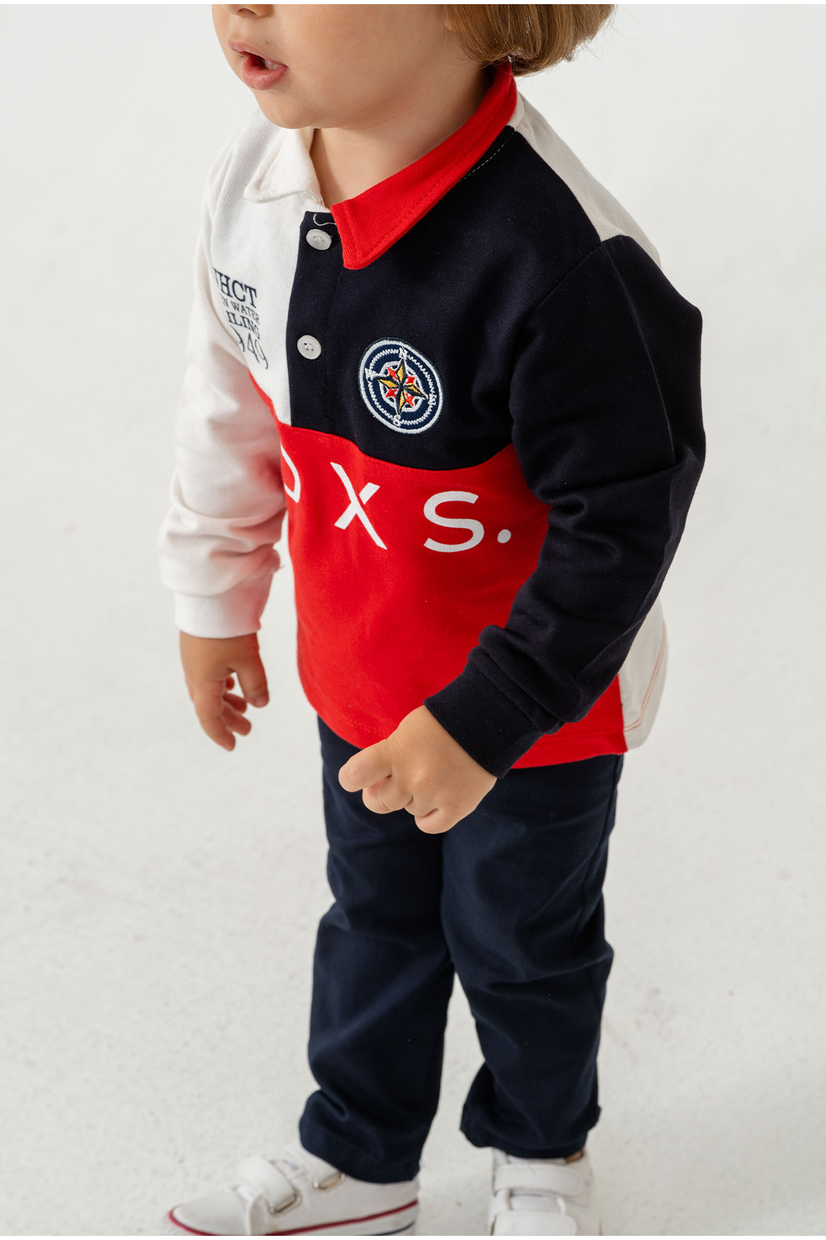 Kidex’s Baby Erkek Bebek Pamuklu Polo Takım Pantolon Üst İkili Takım Düğün Doğum Günü Nişan Nikah Bayram fotoğrafı 4 (önizleme)