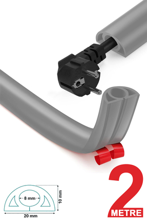 EasyTech Esnek Kablo Kanalı Gri / ET-KK04