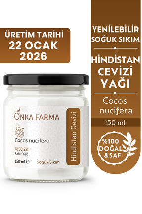 OnkaFarma Onka Farma Hindistan Cevizi Yağ - %100 Saf Gıdaya Uygun Soğuk Sıkım...