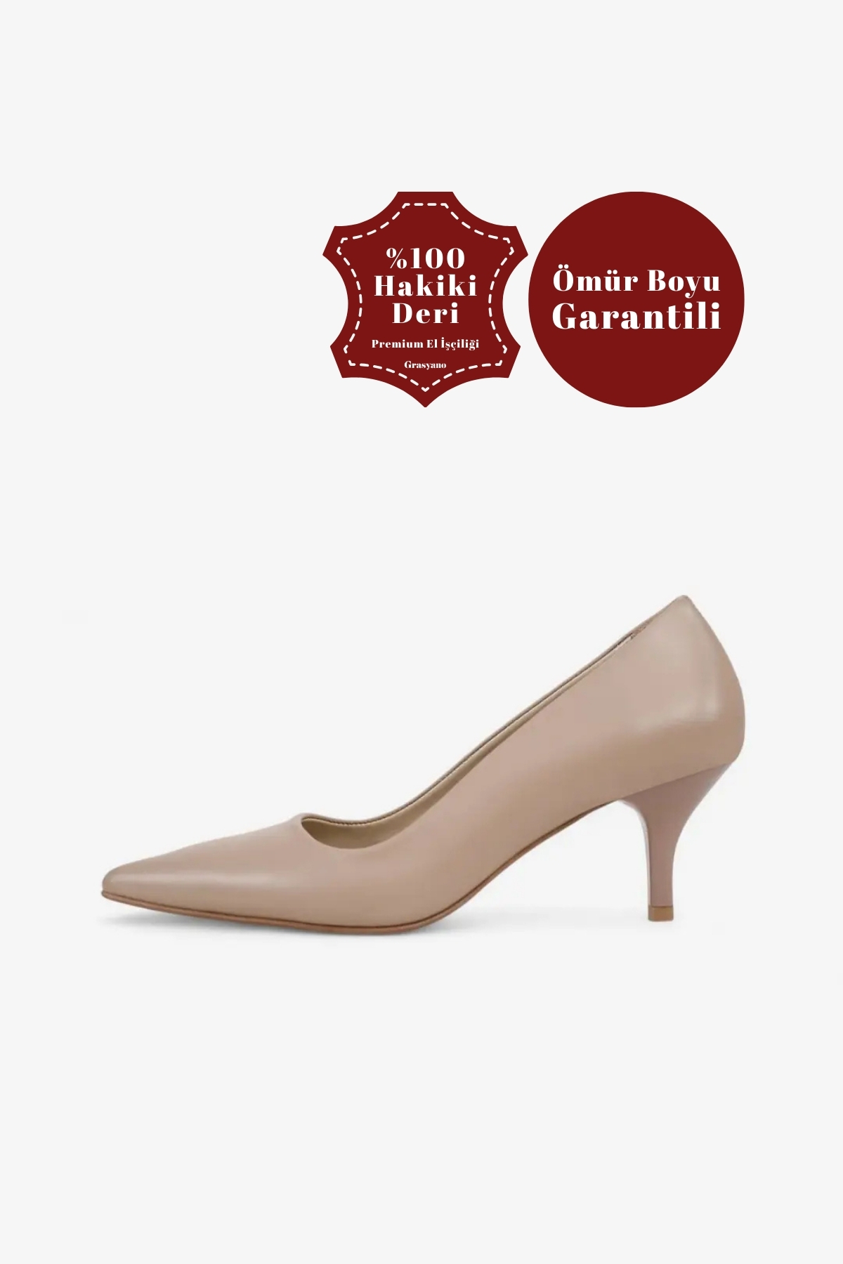 Genuine Leather Stiletto Powder Nude Pink Pointed Nose Soft Leather Simple Comfort 6 cm Thin Heel