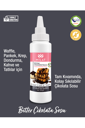 Milat Bitter Tatlı Sos (Glutensiz) 300 g - Waffle & Krep & Pankek & Tatlı & D...